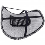 Suport lombar pentru scaun auto si de birou, zona de masaj, 39x39 cm, negru
