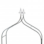 Pergola decorativa de gradina, constructie metalica, stil gothic, 240x128x37 cm