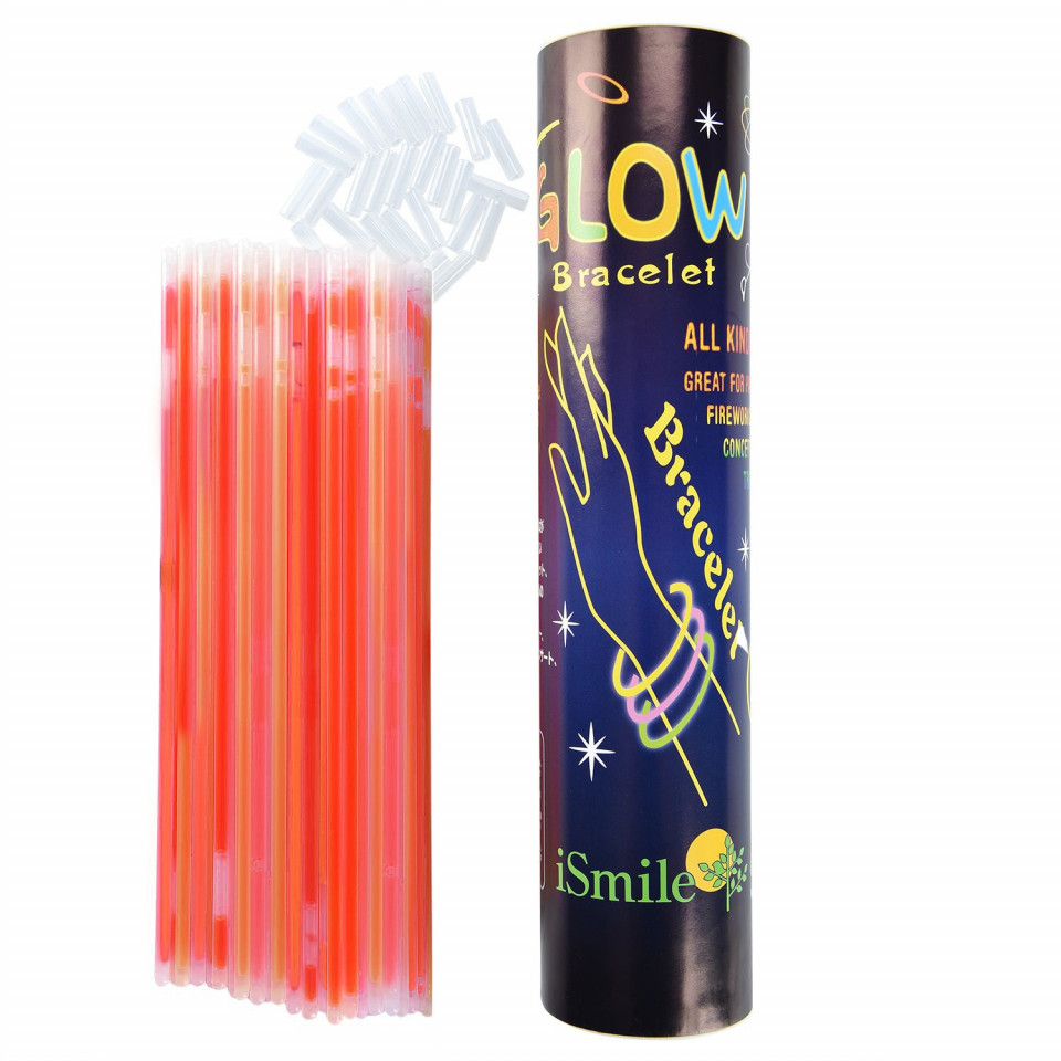Betisoare bratari luminoase glow sticks, diverse culori, set 100 bucati culoare galben