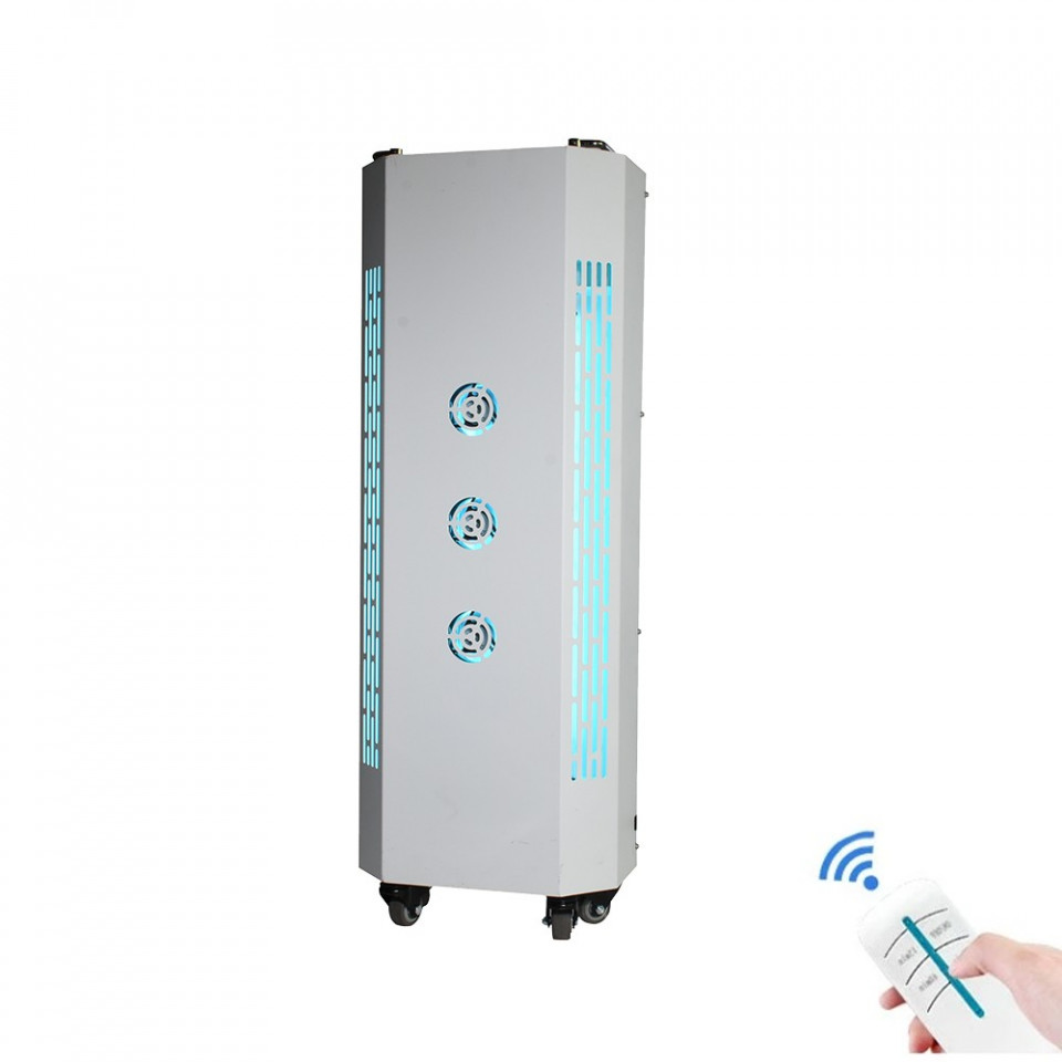 Lampa bactericida uvc 300w sterilizare aer prin ventilatie, portabila, telecomanda, 180mc/h
