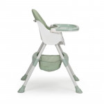 Scaun de masa pentru bebelusi, model 2 in 1, centuri siguranta, tavita, 92x77x62 cm, verde