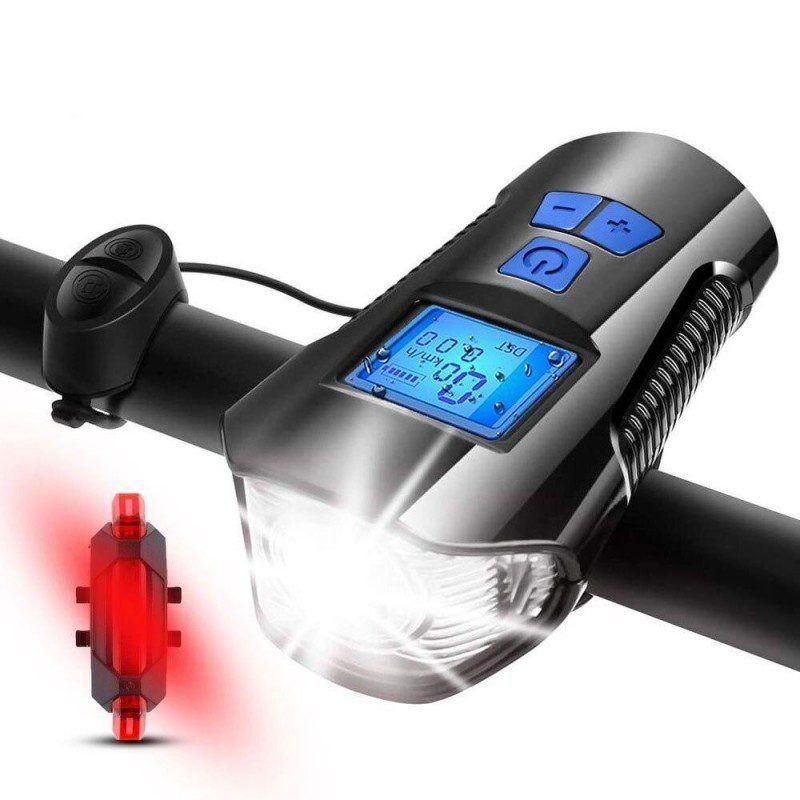 Set far si stop pentru bicicleta, lumina led, 4 moduri iluminare, microusb, ipx7,1500mah