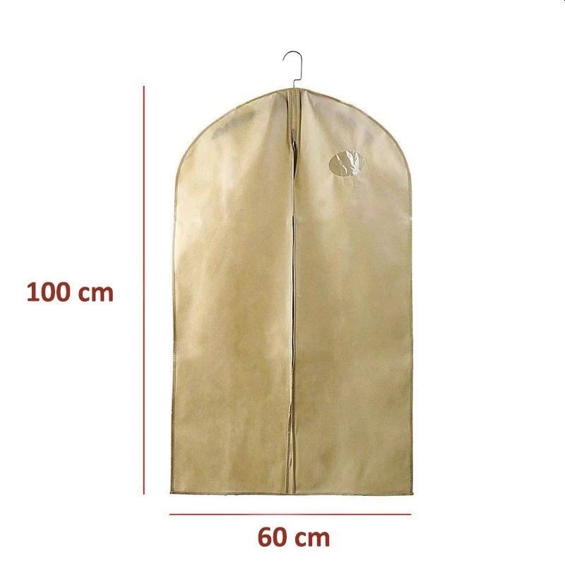 Husa depozitare imbracaminte, 60x100 cm, inchidere cu fermoar