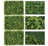 Gard artificial cu frunze verzi, panou 40x60 cm, decor sau mascare, suport grila pe