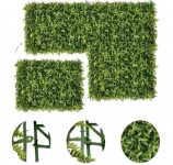 Gard artificial cu frunze verzi, panou 40x60 cm, decor sau mascare, suport grila pe