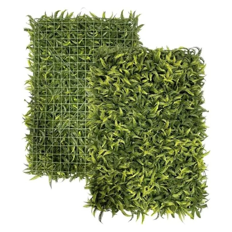 Gard artificial cu frunze verzi, panou 40x60 cm, decor sau mascare, suport grila pe