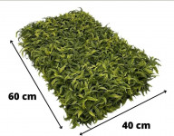 Gard artificial cu frunze verzi, panou 40x60 cm, decor sau mascare, suport grila pe