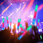 Bagheta foam stick cu led, accesoriu petrecere si festival, lungime 46 cm culoare albastru