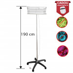Lampa bactericida uvc 15w cu stativ, portabila, orientabila cu reflector, sterilizare, inaltime ajustabila