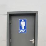 Semn informare fosforescent wc barbati
