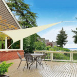 Copertina parasolar triunghiulara, inele prindere, 3x3x3 m, impermeabila 180g/mp