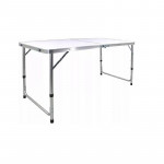Set masa cu 4 scaune pentru camping, inaltime masa reglabila, 120x60x70/62/55 cm, aluminiu