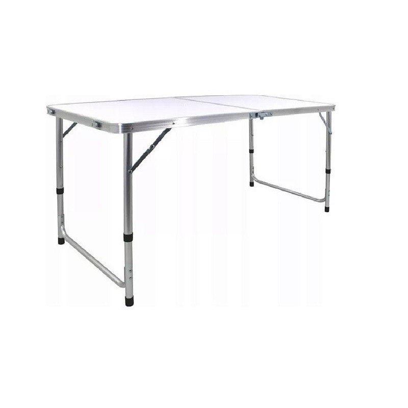 Set masa cu 4 scaune pentru camping, inaltime masa reglabila, 120x60x70/62/55 cm, aluminiu