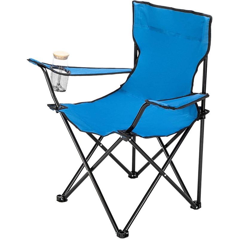 Scaun pliabil camping, manere, suport pahar, 50x82x80 cm