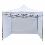 Cort de gradina quick tent, 3 pereti laterali, 3x3x3 m, inaltime reglabila, montare usoara, cadru otel, alb