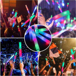 Bagheta foam stick cu led, accesoriu petrecere si festival, lungime 46 cm culoare albastru
