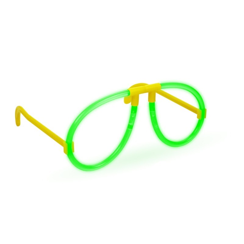 Ochelari luminescenti de petrecere, forma aviator, accesoriu neon, diverse culori culoare verde