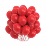 Set 100 baloane petrecere, material latex, forma ovala 30 cm culoare rosu