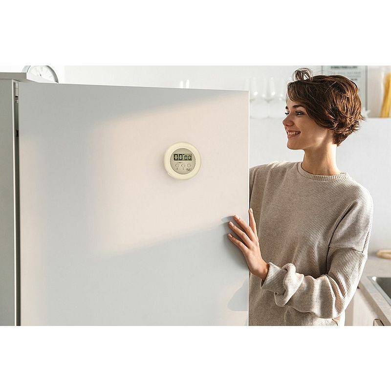 Timer pentru bucatarie, magnetic, afisaj lcd, diametru 6.5 cm