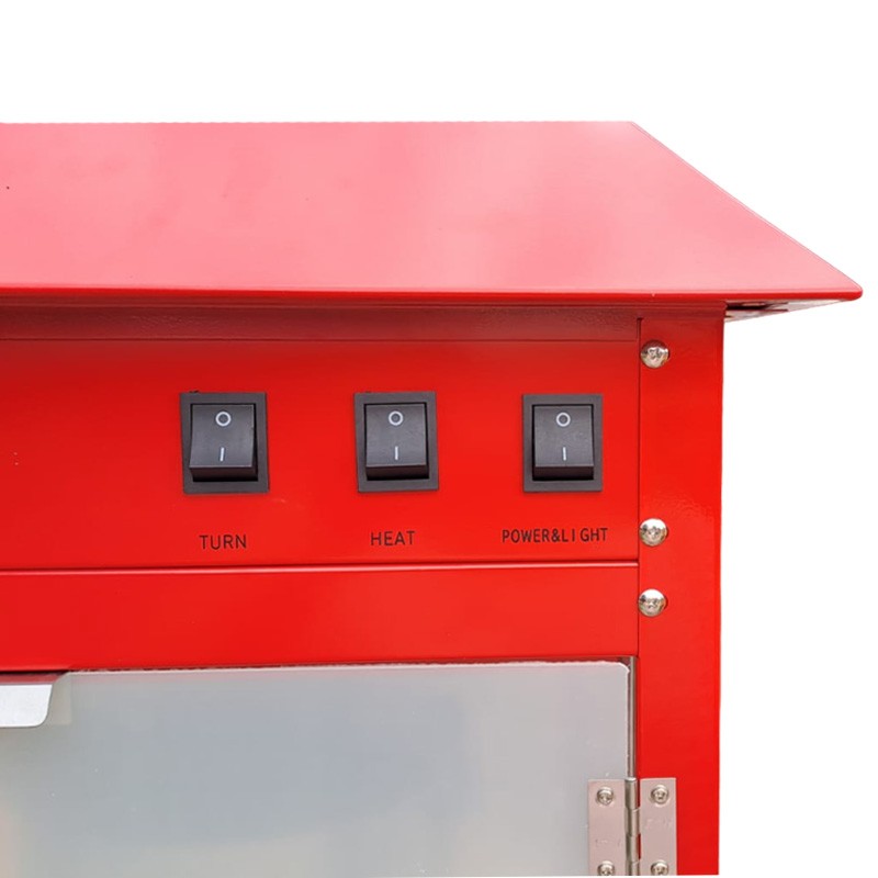 Masina pentru popcorn, 1600w, vas teflon 100 g, 200-230 grade celsius, roti deplasare