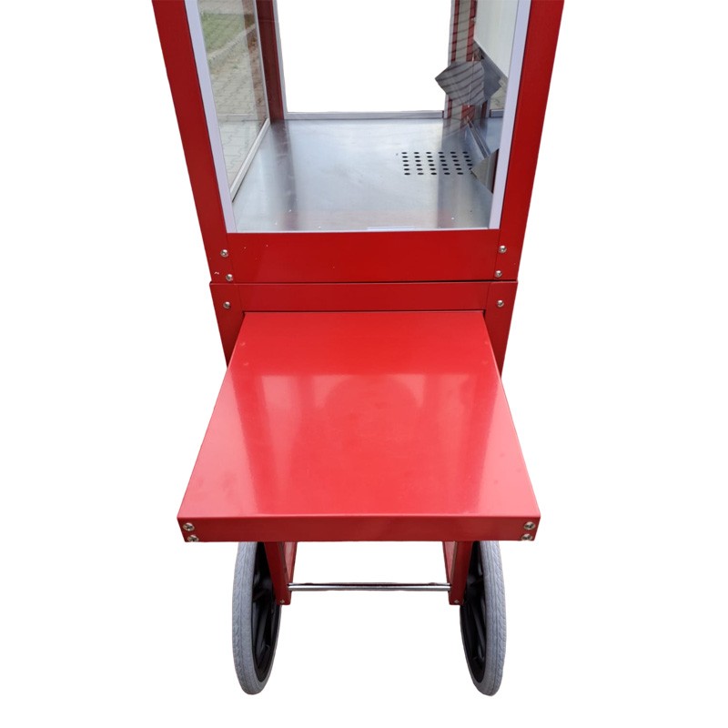 Masina pentru popcorn, 1600w, vas teflon 100 g, 200-230 grade celsius, roti deplasare
