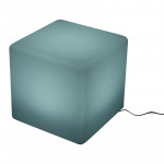 Taburet tip cub iluminat led, 40x40 cm, 16 culori, 4 moduri, control telecomanda