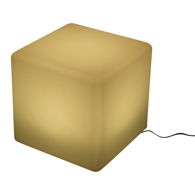 Taburet tip cub iluminat led, 40x40 cm, 16 culori, 4 moduri, control telecomanda