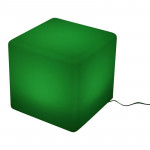 Taburet tip cub iluminat led, 40x40 cm, 16 culori, 4 moduri, control telecomanda