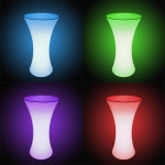 Masa cocktail iluminata led rgb, 16 culori interschimbabile, control telecomanda, 112x58 cm