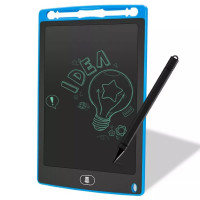 Tableta led grafica pentru scris si desenat, creion stylus, buton stergere automata, 8.5 inch, albastru