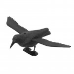 Sperietoare pasari, suport si carlig suspendare, figurina corb, 34x43x24 cm