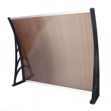 Copertina fixa policarbonata, 100x150 cm, accesorii montare incluse, maro
