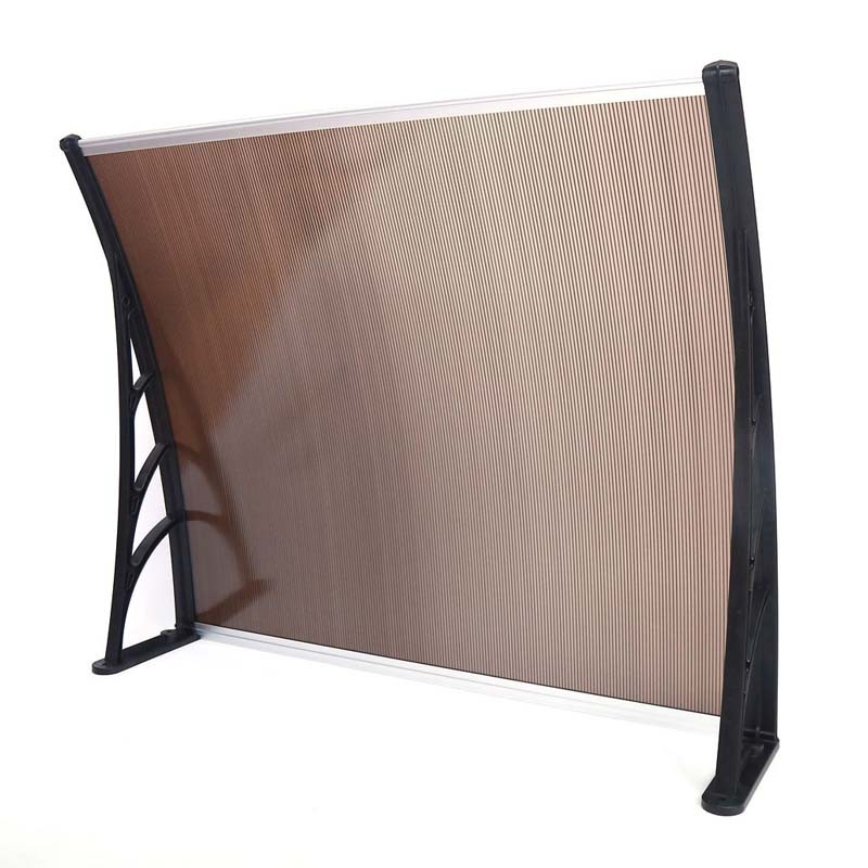 Copertina fixa policarbonata, 100x150 cm, accesorii montare incluse, maro