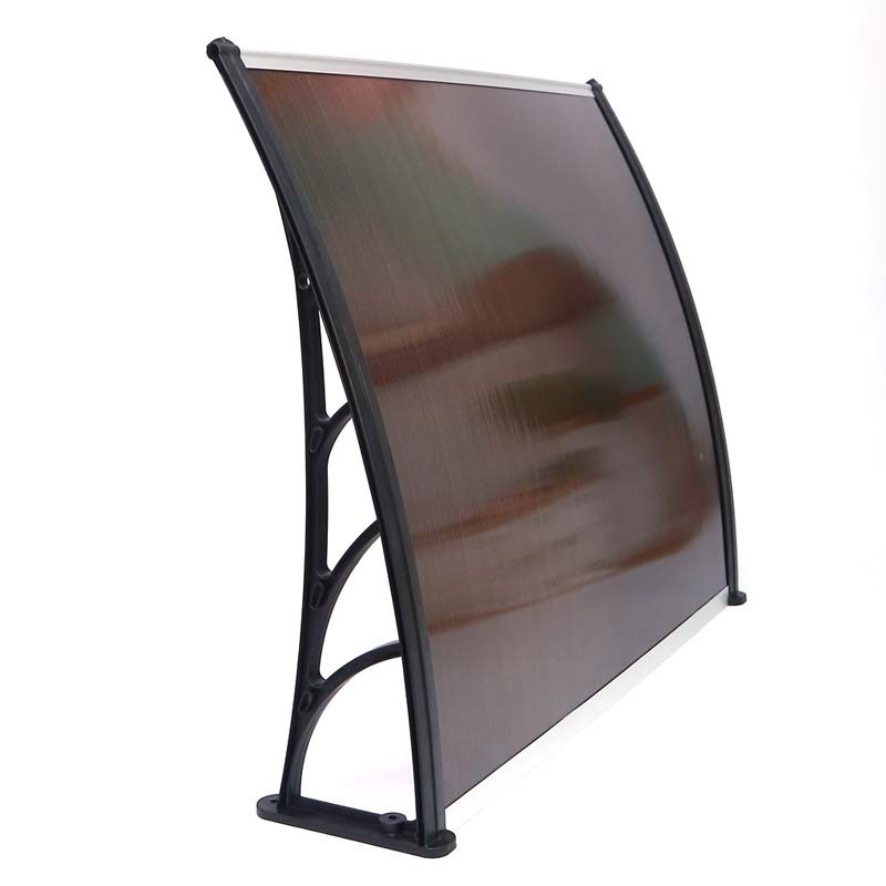 Copertina fixa policarbonata, 100x150 cm, accesorii montare incluse, maro