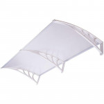 Copertina fixa usa, policarbonat transparent, 100x200 cm, cadru gri