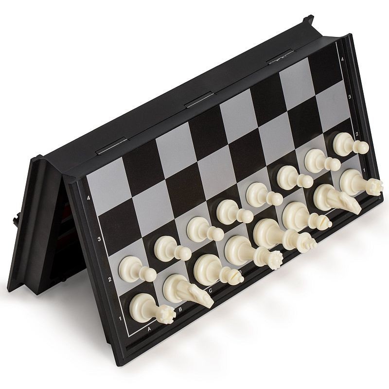 Sah magnetic, joc interactiv cu 32 piese, tabla de joc 32x32 cm