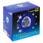 Ceas led desteptator, proiector stele, calendar, termometru, 10 melodii, alb