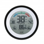 Termometru cu higrometru digital, display lcd, control touch, 9 cm, negru