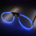Ochelari luminescenti forma aviator culoare albastru