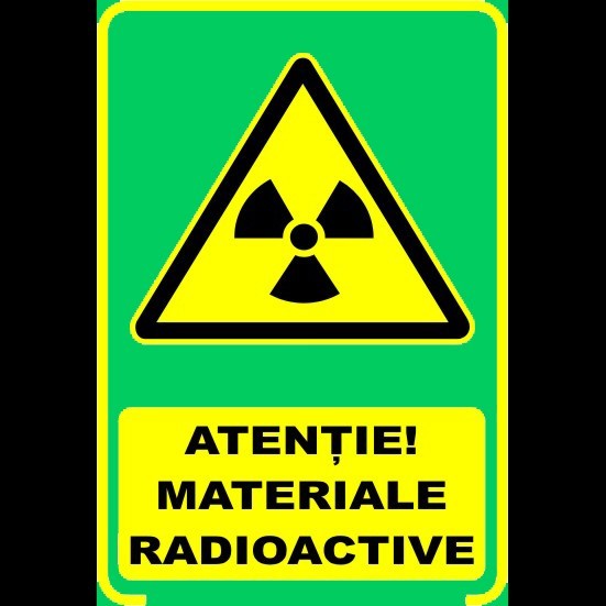 Semn fosforescent pericol radioactiv, a4
