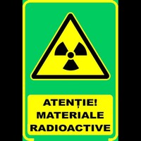 Semn fosforescent pericol radioactiv, a4
