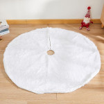 Covor pentru brad, diametru 120 cm, decor craciun, blanita alba