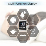 Ceas digital multifunctional de birou, control vocal, functie statie meteo, ecran lcd, calendar, alarma