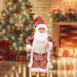 Mos craciun cu felinar, figurina decorativa, inaltime 60 cm
