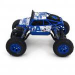Masina off-road cu telecomanda 2.4 g, suspensii, scara 1:18, reincarcabila, albastra