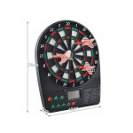 Joc mini darts cu afisaj electronic, 2-8 jucatori, 3 sageti, efecte sonore, 18x3x26 cm