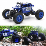 Masina off-road cu telecomanda 2.4 g, suspensii, scara 1:18, reincarcabila, albastra
