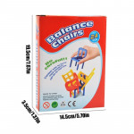 Joc de echilibru si constructie, scaune colorate, 24 bucati