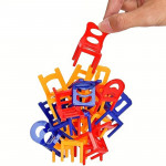 Joc de echilibru si constructie, scaune colorate, 24 bucati