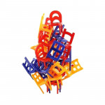 Joc de echilibru si constructie, scaune colorate, 24 bucati